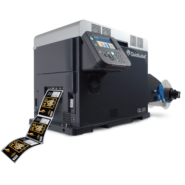 QL-300 label printer in use – high-resolution color printing for product marking